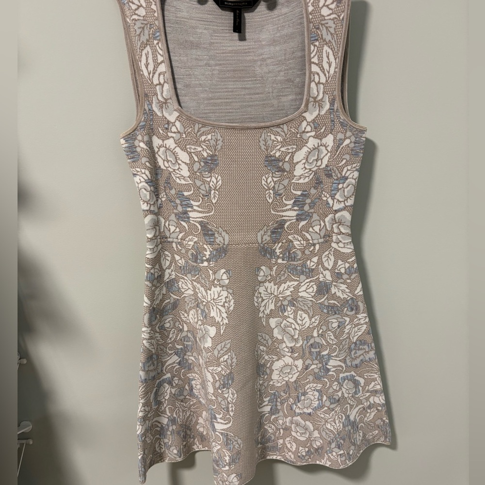 BCBGMaxAzria Beige Floral Dress